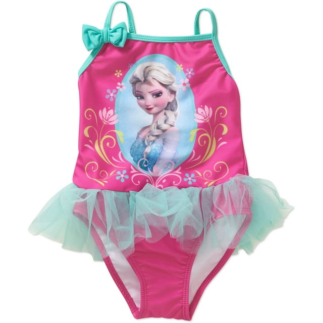 Disney Frozen Baby Toddler Girl Skirted One-Piece Character Swimsuit