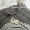 thumbnail image 3 of BedTreat Hotel Luxury Down Alternative Comforter with Corner Tabs- All Season Quilted Full Size Grey Duvet Insert,Soft,Cooling, 3 of 7