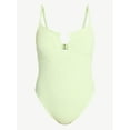 thumbnail image 5 of Time and Tru Women's and Women's Plus Size Eyelet Embroidered V Wire One Piece Swimsuit, Sizes XS-3X, 5 of 5