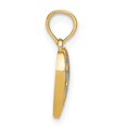 thumbnail image 2 of 14k Yellow Gold Rhodium D.C Finish Heart Pendant, 2 of 3