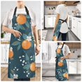 thumbnail image 2 of Yayeee Chief Kitchen Apron with Pockets for Cooking Water Resistant Unisex Adjustable Neck Strap, Blue Oranges, 2 of 7