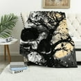 thumbnail image 4 of Creowell Skull Tree Moon Fuzzy Soft Cozy Blanket - Multi-Purpose Gift 60*80in, 4 of 7