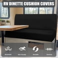 thumbnail image 4 of Yuyamidu Black RV Dinette Cushion Covers Soft RV Sofa Seat Slipcovers Elastic Camper Couch Cushion Covers Include 1 Bench Cover 1 Backrest Cover RV Accessories, 4 of 7