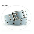 thumbnail image 5 of Fairnull Men Belt Solid Hip-hop Style Punk Double-breasted Buckle Belt for Jeans, 5 of 8