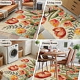 thumbnail image 6 of Rectangle Area Rug 4x6ft, Vintage Garden Tulip Watercolor Floral Non-Shedding Washable Area Rug, Spring Flower Leaves on Flax Non Slip Low-Profile Rugs for Living Room, Bedroom Dining Room, 6 of 9