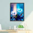 thumbnail image 1 of Cuadros Decorativos 5D bricolaje taladro cuadrado completo diamante pintura Lotus azul decoración del hogar (FF1112) Wdftyju embutido en tela, 1 of 9