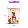 thumbnail image 5 of Happy Thanksgiving Bullmastiff with Turkey Pumpkins Autumn Vibes Foldable Laundry Basket Dog Lover Organizer Storage with Handles - 12018, 5 of 5