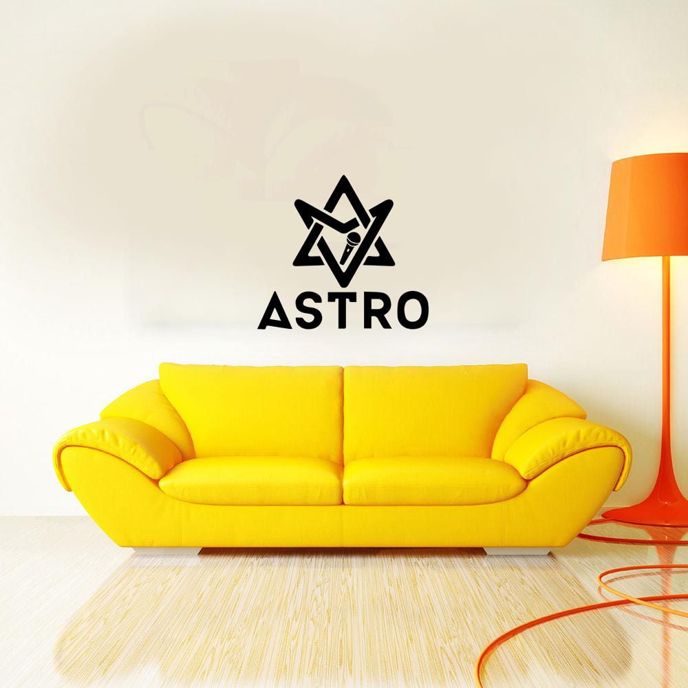 Astro Band Logo Kpop Band Wall Decals Music Artist Song Lyrics Singer Dancer Korean Pop Group For Boys Girls Art Room Music Room Studio Home Bedroom Vinyl Wall Art Decals Decoration 8x10 Inch