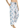 thumbnail image 2 of Naloa Cute Poodle Dog Print Women’s Ultra-Soft Comfy Pajama Lounge Pants with Pockets & Drawstring, 2 of 8