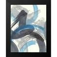 thumbnail image 2 of Nai, Danhui 19x24 Black Modern Framed Museum Art Print Titled - Blue Brushy Abstract II, 2 of 5