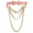 Pink Gold, variant on Gothic Punk Rock Choker Necklace Collars Leather Choker Collar Necklace Slip Chain Choker Long Necklace with Adjustable Buckle Pink Black