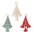 thumbnail image 1 of Colgante de macramé navideño, árbol de Navidad, colgantes bohemios, adorno tejido para árbol de Navidad 3 piezas, 1 of 9