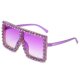 thumbnail image 4 of Gafas de sol de gran tamaño para mujer, lentes de sol de marca de lujo de gran tamaño, tonos púrpura y rosa, estilo Vintage de los años 90, cuadradas con diamantes de imitación, 4 of 5