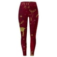 thumbnail image 5 of Zhanying Leggings à Motif de Noël Grande Taille Esprit des Fêtes Légers Collants Rayés Noirs et Rouges Grande Taille Rouge G, 5 of 5