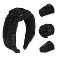 thumbnail image 3 of Unique Bargains 1 Pc Tie Solid Color Headbands for Women Black, 3 of 6