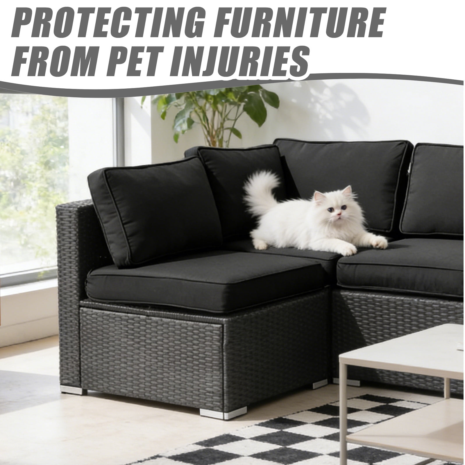 14 Pcs Patio Cushion Covers Replacement Outdoor Couch Cushions Covers Splashproof Sofa Slipcovers Set with Zippers,Patio Furniture Protector, Couch 3 Sizes, Covers Only