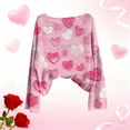 thumbnail image 4 of Hvyesh Valentines Sweater Women Love Heart Knited Shirt Casual Long Sleeve Crewneck Shirts Valentines Day Pullover Tops, 4 of 5