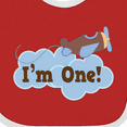 thumbnail image 4 of Inktastic 1st Birthday Airplane I'm One Boys Baby Bib, 4 of 4