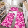 thumbnail image 2 of Pink Breast Cancer Kitchen Rugs Sets Of 3,Kitchen Runner Rugs Non Skid Washable,Decorative Kitchen Floor Mats for Kitchen,Sink,Laundry,17"x30"+ 17"x47" + 17"x59", 2 of 6