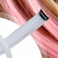thumbnail image 5 of Hair Extensions In Synthetic Fiber 22 Inch Straight Wig for Party with Long Length and Secure Attachment,22inch,White, 5 of 9