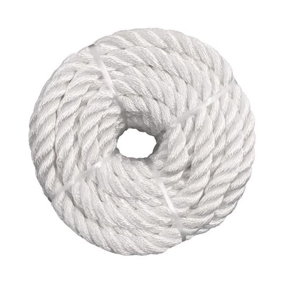 Koch 7023112 0.37 in. x 100 ft. White Twisted Nylon Rope