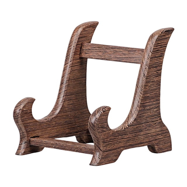 Flynix Easel Plate Display Stand Photo Holder Stand Versatile Artwork Wood Storage Rack Chicken Wing Wood