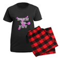thumbnail image 5 of CafePress - Born To Fly Pink Cheerleader Pajamas - Women's Short Sleeve Print T-Shirt and Pants Dark Cotton Pajama Set, 5 of 7