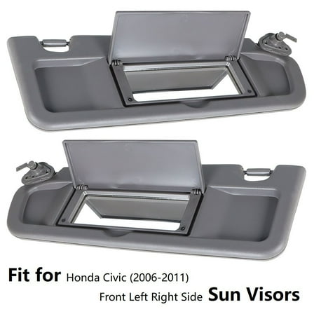 Fit for Honda Civic 2006-2011 Driver & Passenger Side Dark Gray Sun Visors (83280-SNA-A01ZA, 83230-SNA-A01ZA)