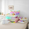 thumbnail image 5 of YST 7-Piece Pink Unicorn Comforter Set, Queen, Cartoon Unicorn with Stars, Rainbow Galaxy Theme, 5 of 5