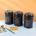 thumbnail image 3 of Tarros de almacenamiento de cocina 3 Piezas Sunnimix Botes Herméticos de azúcar té café negro, 3 of 8