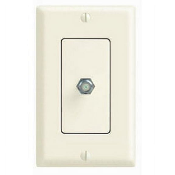 Leviton Decora Insert Flush Mount CATV Video, F-Type Coaxial Cable Jack, Almond