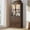 Brown 2 Doors 3 Drawers, variant on 2 Glass Doors Armoire Wardrobe Closet with 3 Drawer & LED Light,75"H Wardrobe Closet Clothing Organizer with Hanging Rail for Bedroom