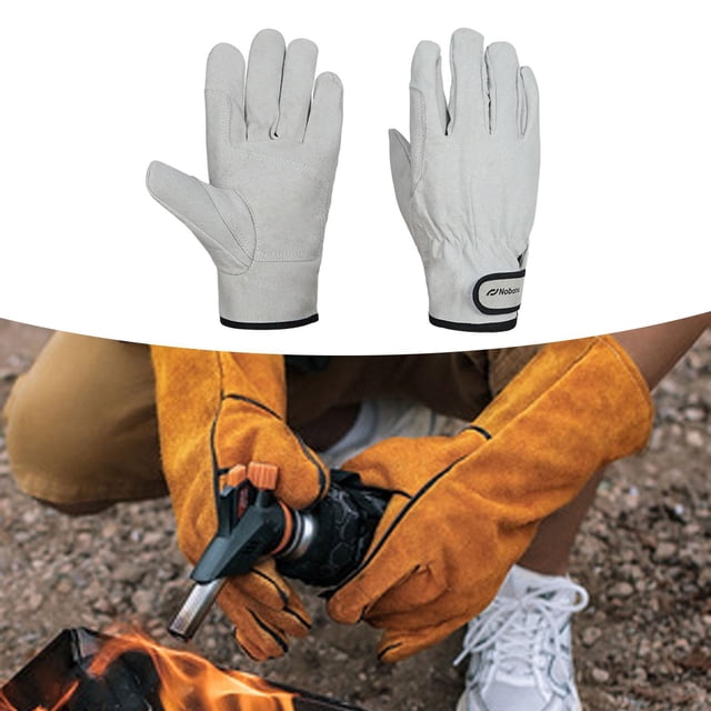 Guantes de barbacoa de resistencia al calor, guantes de soldadura en el trabajo de