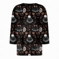 thumbnail image 4 of Godom Women Halloween Shirt Halloween Tshirt Graphic Tees Fall Season 3/4 Sleeve Tops, 4 of 5