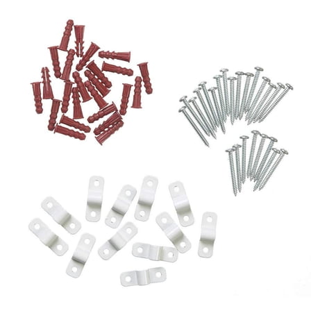 ClosetMaid Shelf Hardware, Drywall Wall Clips for Wire Shelving, White ...