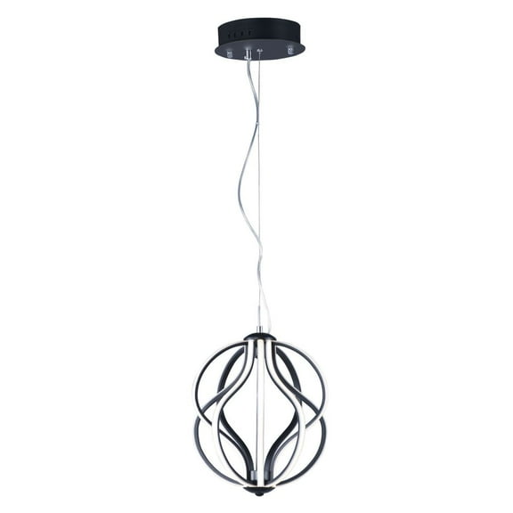 E21172-BK ET2 Lighting Aura-32.5W 1 LED Pendant-12 Inches wide by 14 inches high-Black Finish