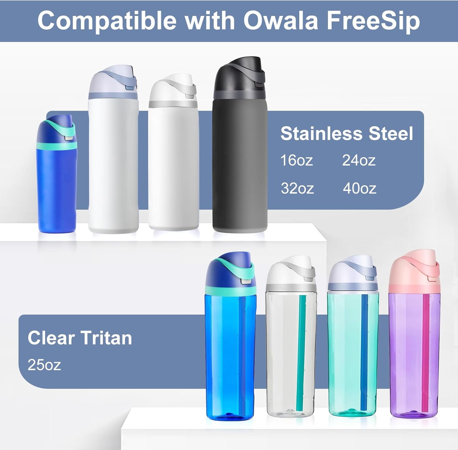 Ersatzdeckel Für Owala Freesip Flasche – Kompatibel Mit 473 Ml, 680 Ml, 907 Ml, 1134 Ml, BPA-frei, Auslaufsicher