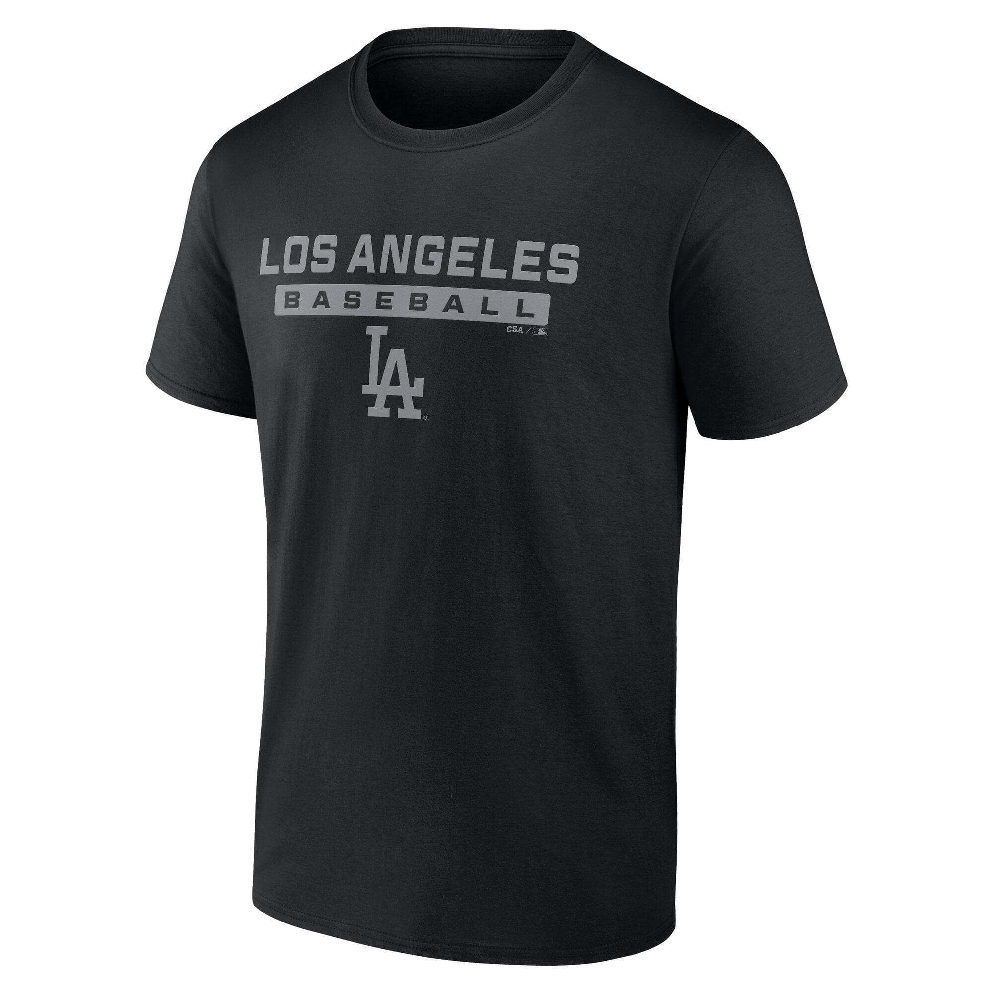 MLB Los Angeles Dodgers Men's Black Tonal Cotton Short Sleeve Tee