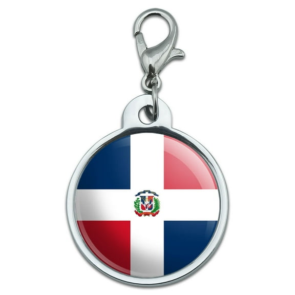 The Dominican Republic National Country Flag Small Metal ID Pet Dog Tag