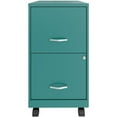 thumbnail image 2 of Home Square 2 Drawer Metal Mobile Filing Cabinet Set in Turquoise (Set of 2), 2 of 6