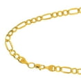 thumbnail image 5 of JewelStop 14k Semi-Solid Yellow Gold 5.4 mm Lite Figaro Chain Necklace, Lobster Claw Clasp-20 Inches, 5 of 5