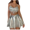 thumbnail image 1 of Conjunto de Traje de Baño de Franja de Mujeres, Bikini Sexy de Tres Piezas con Lentejuelas para la Playa Y la Piscina, Traje de Baño sin Espalda con Almohadilla de Pecho, 1 of 6