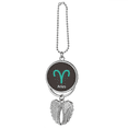 thumbnail image 1 of March April Aries Constellation Pattern Silver Wing Car Pendant Decoration, 1 of 4