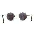 thumbnail image 4 of Color Mirror Iconic Hippie Round Circle Lens Metal Sunglasses Silver Blue Mirror, 4 of 4