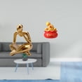 thumbnail image 2 of Figura de lector abstracto, figura humana, escultura de escritorio, estatua de cuenco del tesoro, resina, arte abstracto único, adecuado para la ofici, 2 of 8