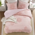thumbnail image 6 of Premium Pink Floral Chenille Bedding Sets Reversible Design for Home Comfort, 6 of 10