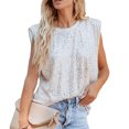 thumbnail image 1 of Camiseta sin mangas con lentejuelas, camiseta sin mangas con lentejuelas brillantes, camiseta sin mangas con lentejuelas brillantes, camiseta sin mangas con cuello redondo, resistente y resistente, 1 of 8