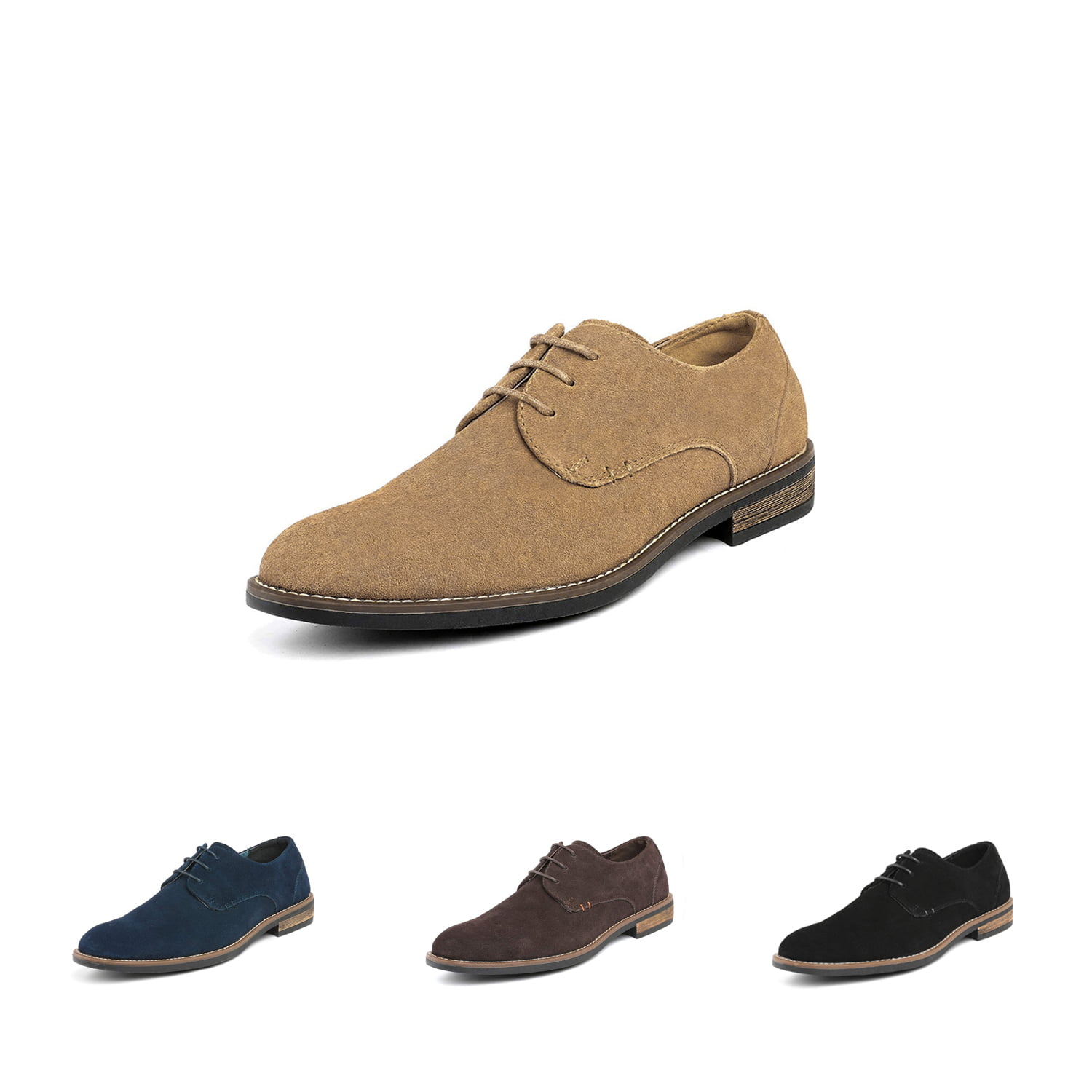 GOLAIMAN Mens Suede Dress Shoes Casual Lace up Oxford Shoes