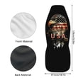 thumbnail image 6 of Jeiento USA Flag Car Seat Covers Front Seats Only Eagle Bucket Seat Covers 1 PCS Saddle Blanket Seat Covers Protector Auto Accessory Universal Fit for Most Vehicles 4Th of July Decor, 6 of 6