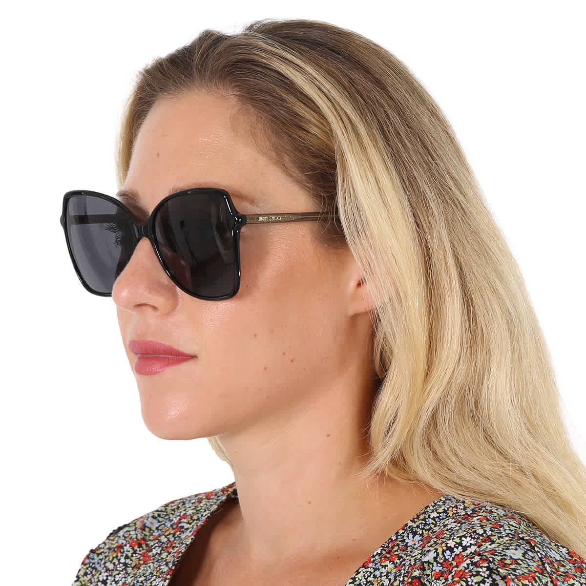 Jimmy Choo Selby Women's Oversized Havana Cat Eye Sunglasses, 100